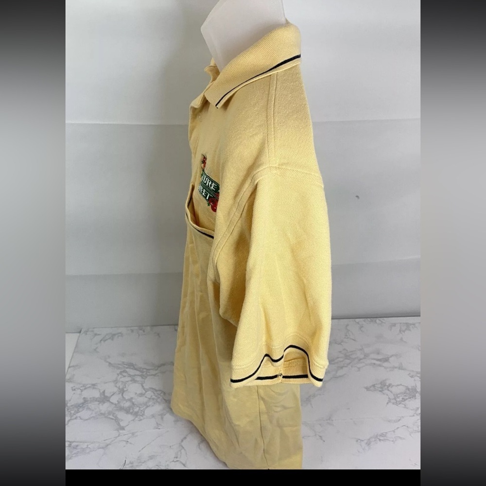 Van Heusen NATURE SWEET Company Polo Mens M Yellow Short Sleeve Shirt C​​​ - Picture 3 of 5